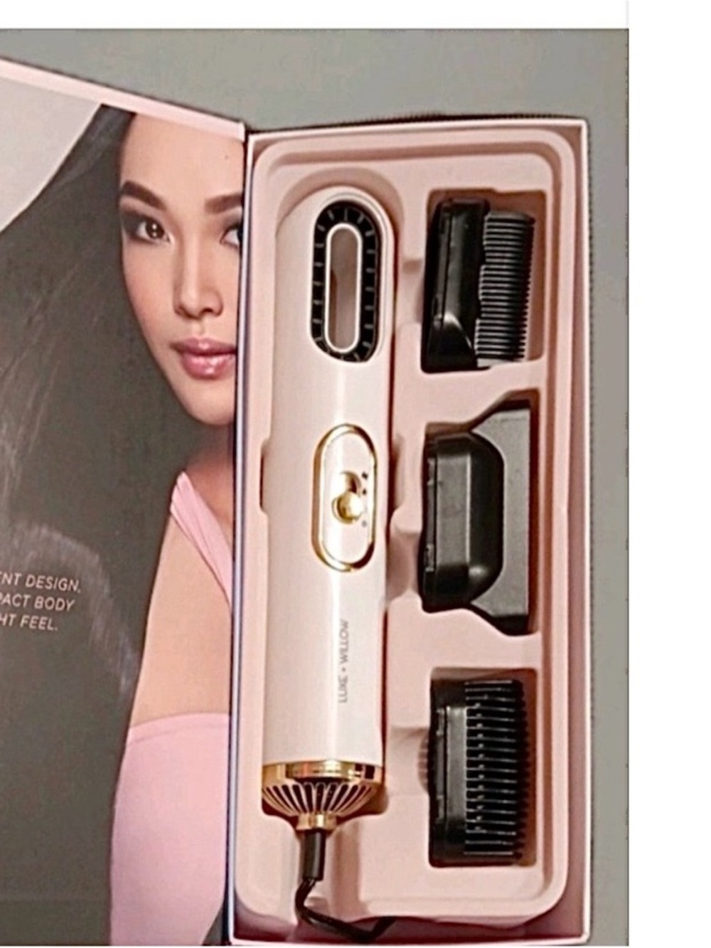 🆕 - L+W BIO Opulence Lightweight Hair Dryer with 3 Comb Attachments-White